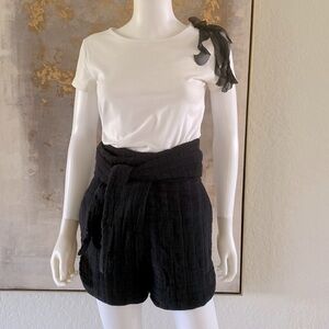 IRO Shorts Black High Rise New